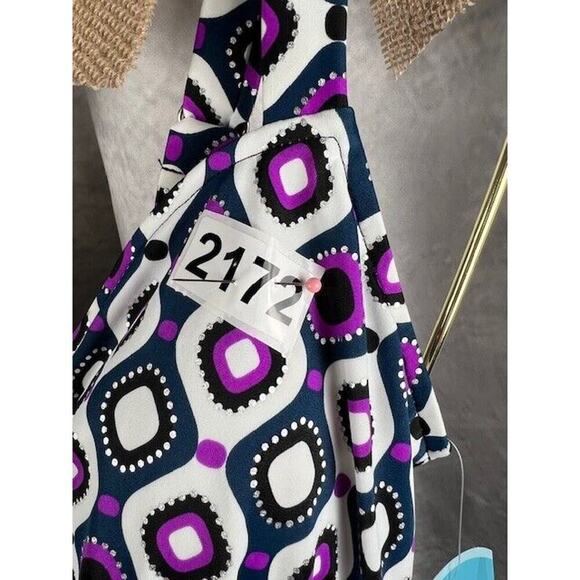 Swim Solutions Swimdress One piece Triple Tier Fauxkini Ruffled 5540573 Sz 10 - Picture 5 of 5